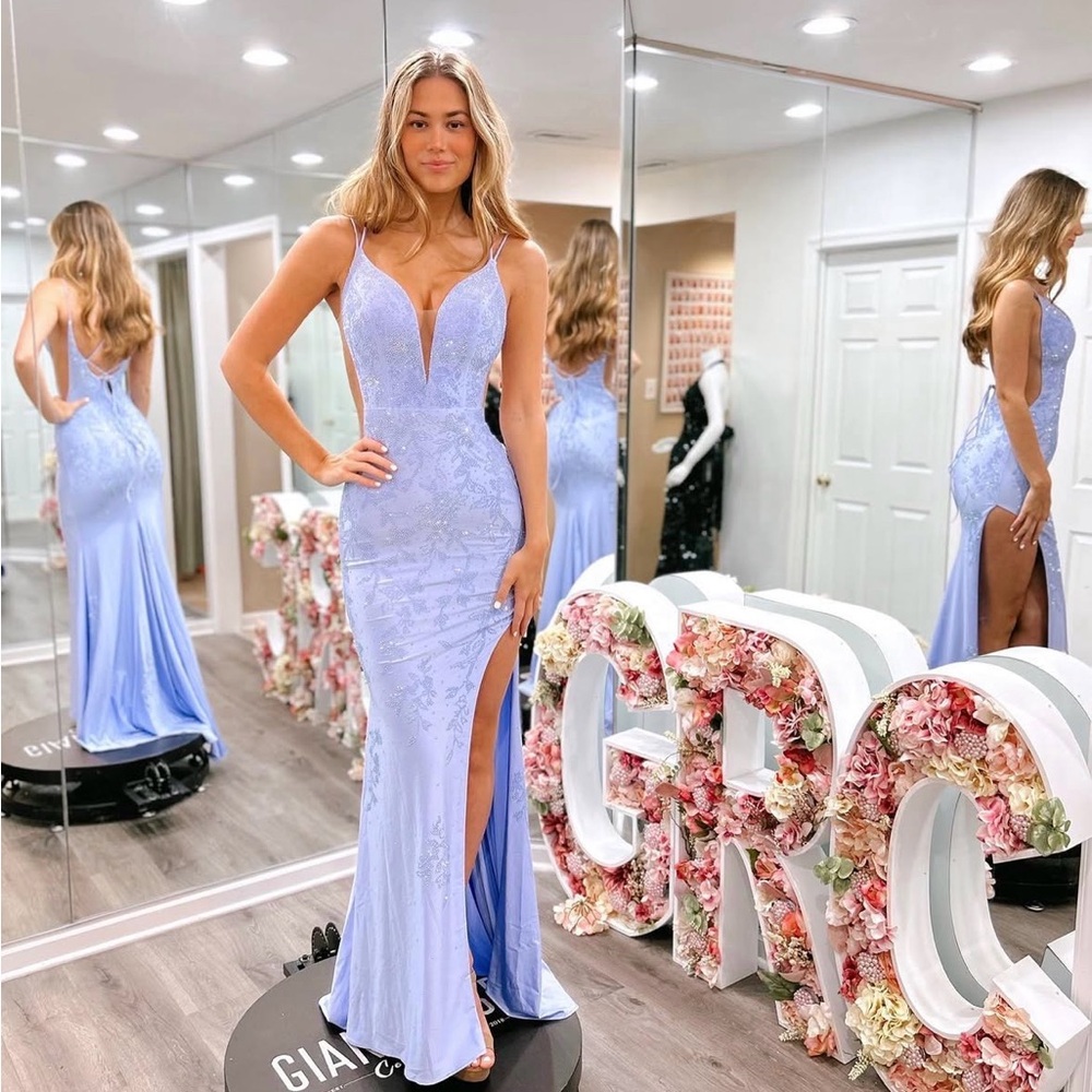 Amarra Periwinkle Prom Dress